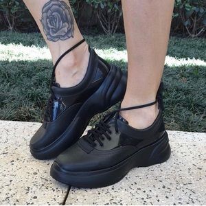 Melissa Ugly Sneakers Black Chunky Lace Up
